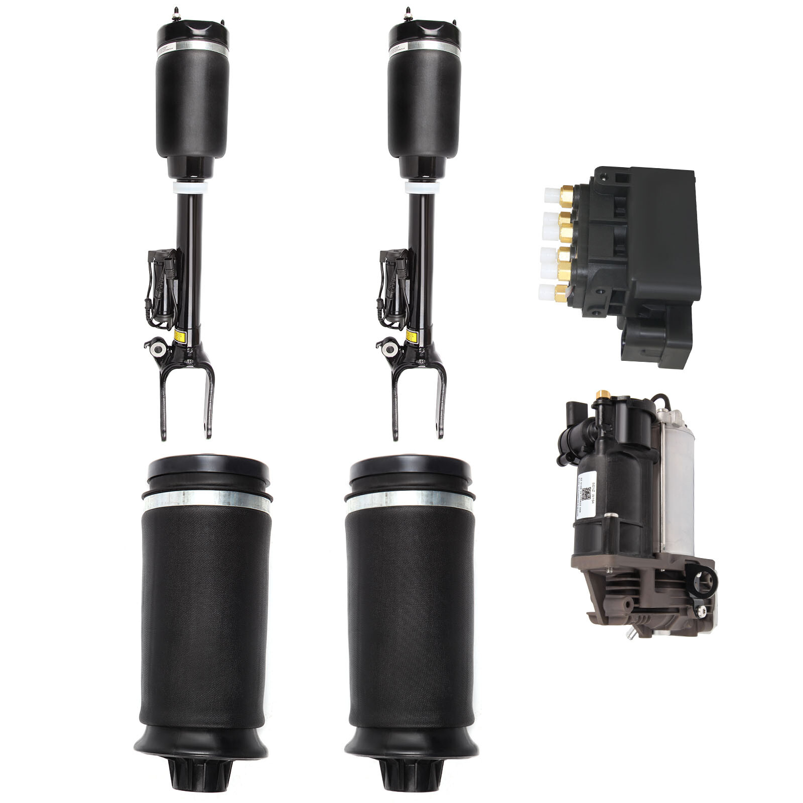 Mercedes 6-Port Front Rear Air Suspension Valve Block Compressor Kit