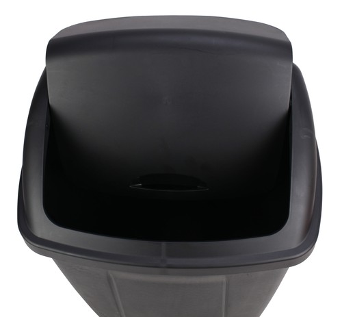 13 Gallon Trash Can, Plastic Swing Top Kitchen Trash Can, Gray - Picture 11 of 21