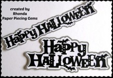 Happy Halloween title set for Premade Scrapbook Pages CARD, DIE CUTS by Rhonda