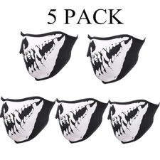 1/5/10 Pack Skull Ghost Half Face Mask Motorcycle Snowboarding Ski Neoprene Bike