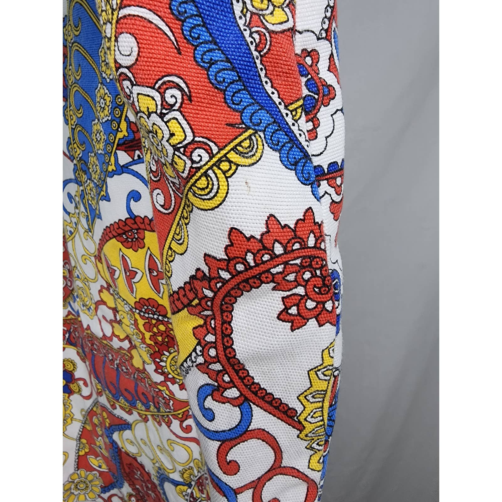 Talbots Red, Blue, Yellow, and white  Pencil Paisley Swirl Skirt