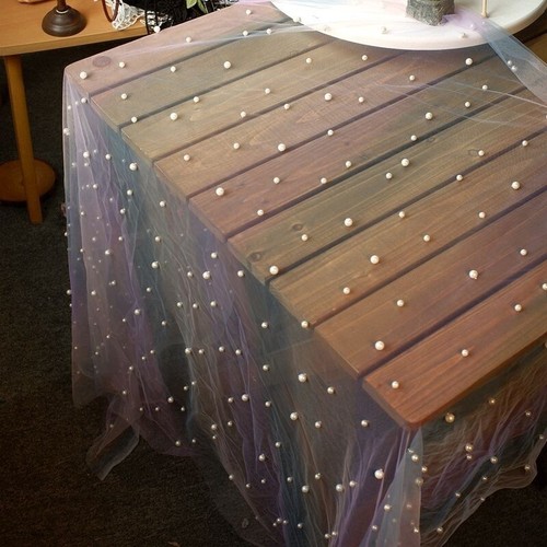 Farbverlauf Spitze Stoff Netz Regenbogen Perlen Brautkleid Vorhang Handwerk 1M - Bild 11 von 19