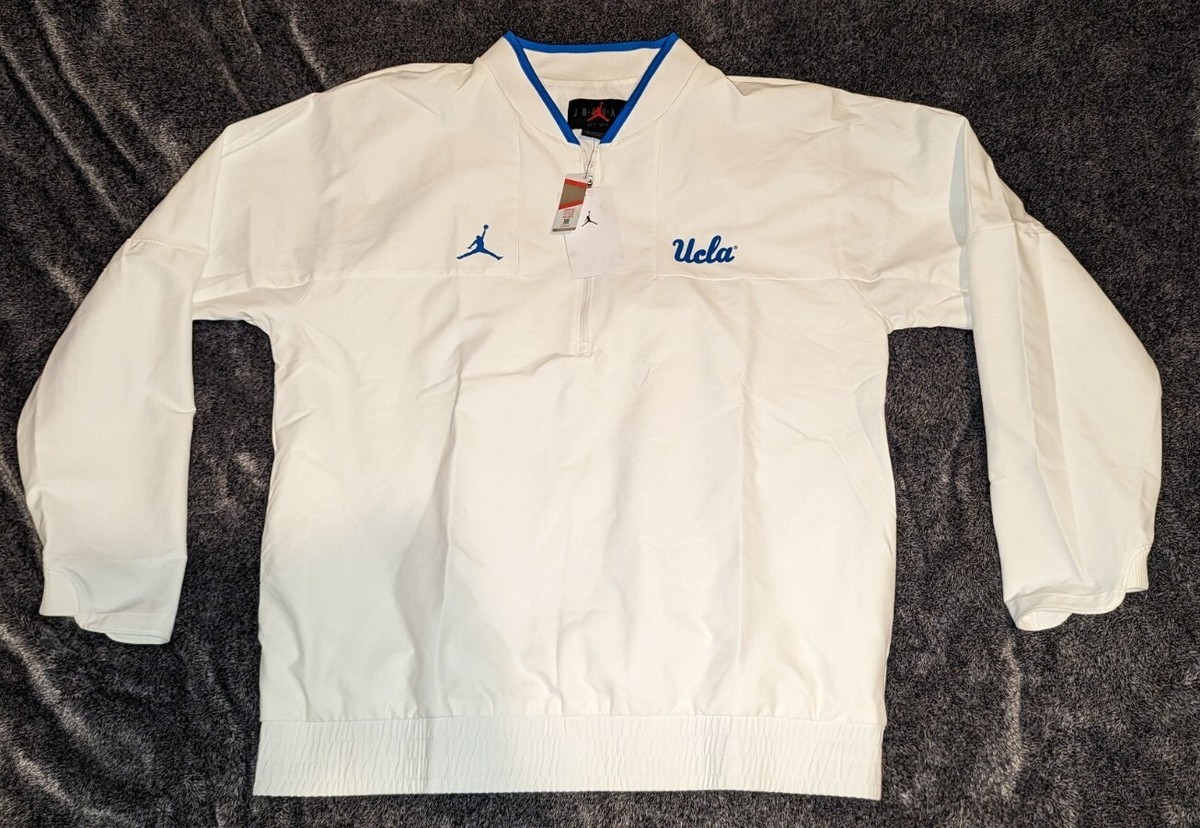 Nike Air Jordan UCLA Bruins 1/2 Zip Coaches Jacket Sz L Nike Air Jordan UCLA Bruins 1/2 Zip Coaches Jacket Sz L