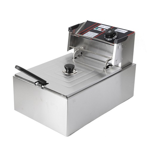 2500W Profi Friteuse Edelstahl Fritöse Topf Elektrische 5.5 L Liter Gastro 220V - Bild 5 von 11
