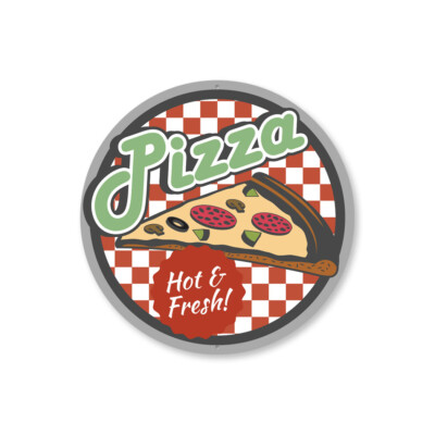 Pizza Hot And Fresh Metal Sign