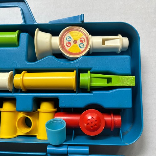 Fisher Price Crazy Combo Horn Set Complete Vintage #604 Vintage 1983 Musical Toy - Picture 7 of 9