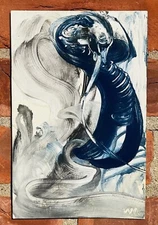 Rare Signed 1920's Hot Starch Morphic Painting By Walter Otto Beck. Innisfree NY