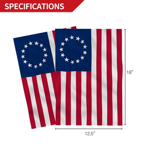 Anley Garden Flag USA Betsy Ross Decorative U.S. Historic American Garden Flag - Picture 3 of 6