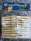 New 40 Pack Wooden Clothes Pins Sturdy Galvanized Rust Resistant