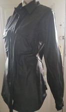 Lipsy London Top/shirt/jacket Black Faux Leather Size 12