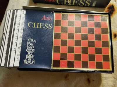 1963 Milton Bradley Auto Chess set Solitaire Teaching Complete