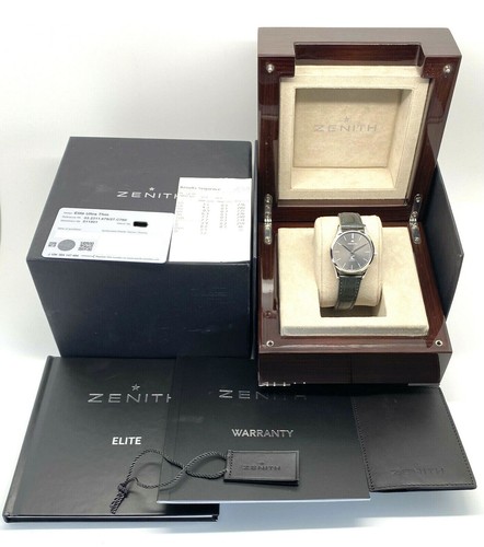 Zenith Elite Ultra Thin 03.2311.679 Hennessy Steel 33mm Automatic Mens Watch B&P - Picture 12 of 12