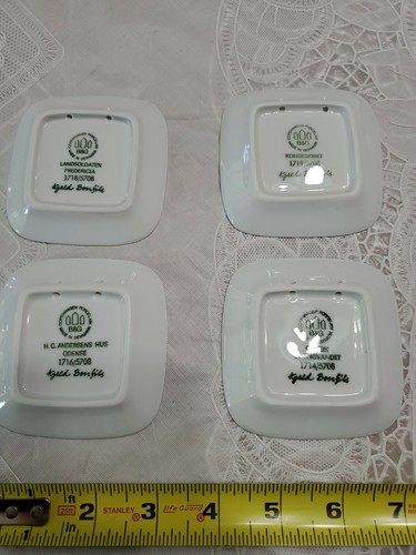 Set of 4 BING & GRONDAHL Miniature Square Landmark Decorative Collect Plates GUC - Picture 6 of 10