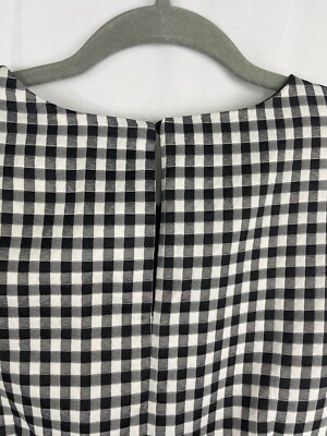 zara black and white gingham dress Zara Midi Smock Dress In Black With White Gingham  St Frock