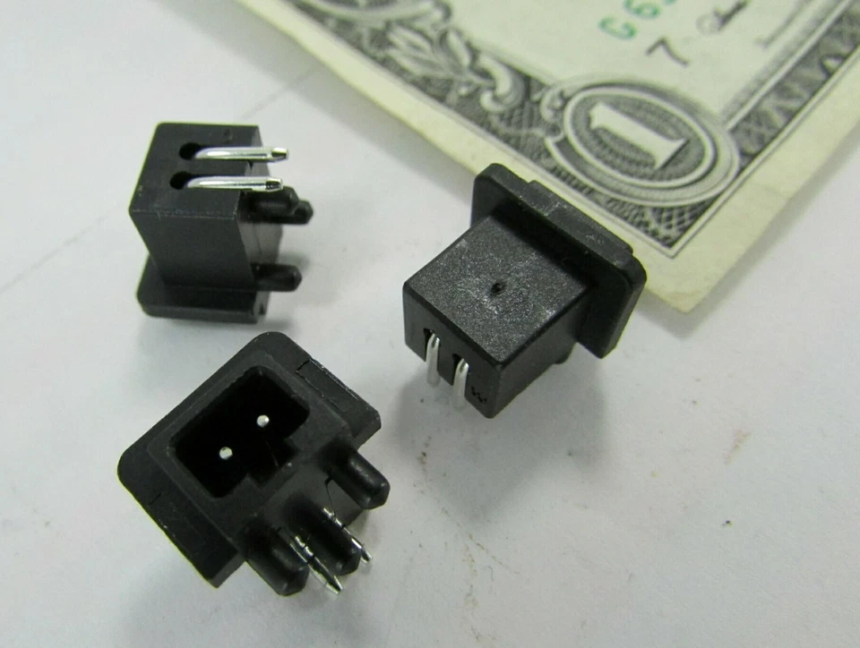 20 Receptáculos rectangulares de ángulo recto con pasador macho de 2 pines Tiger Technology E158869-R Foto 2 de 4