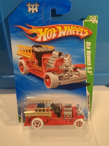 OLD NUMBER 5.5 HOT WHEELS 2010 TREASURE HUNTS 8/12 RED Firetruck ๐ - Picture 2 of 6