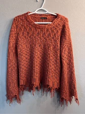 Very J Fuzzy Rust Sweater Size Small
