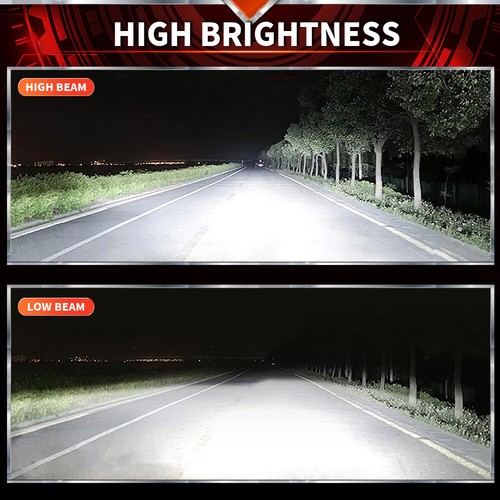9007 HB5 LED Headlights Kit Combo Bulbs 6000K High Low Beam Super White Bright - Picture 6 of 10