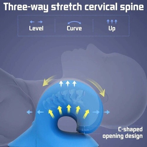 Neck Shoulder Stretcher Relaxer Cervical Chiropractic Traction Device Pillow - Picture 11 of 12