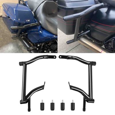 Saddle Bag Guards Crash Bars For Harley Touring Street Glide Ultra FLHT FLHX