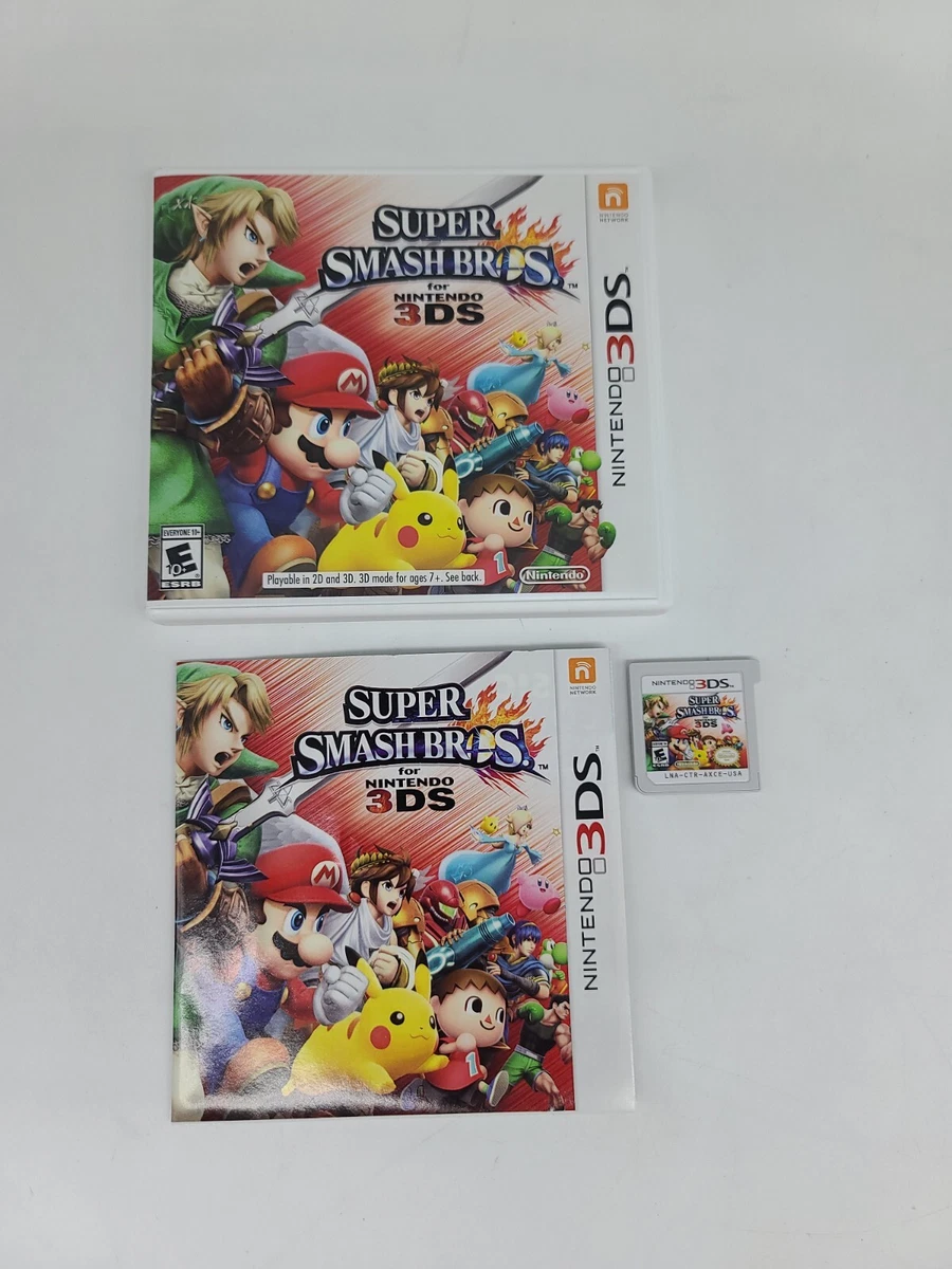 Super Smash Bros. Brothers Nintendo 3DS XL 2DS Game w Case Manual