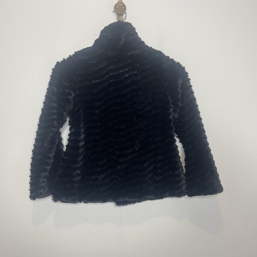 Patagonia Jacket Girls M (10) Black Pelage Furry Fuzzy Soft Casual - Picture 4 of 9