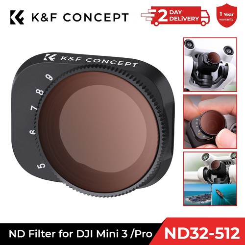 K&F Concept Variable ND2-32 + ND32-512 ND Filter Kit for DJI Mini 3 Pro/Mini 3 - Picture 12 of 14