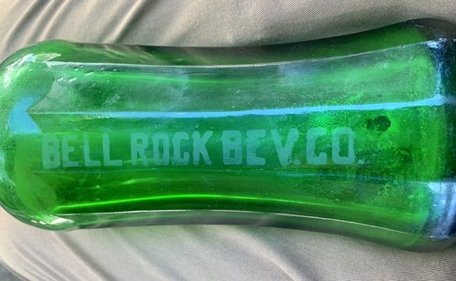 GREEN 12 FACETS GERMANTOWN WKS PHILADELPHIA SELTZER BOTTLE BELL ROCK BEVERAGE - Picture 5 of 24