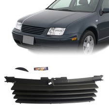 Front Euro Badge Less Grille W Hood Notch Filler For Vw Jetta Mkiv Mk Iv