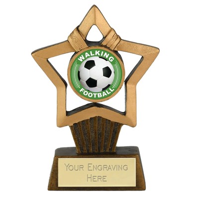 Walking Football Award Mini Star Mittelhalter Trophäe 10 cm (4'')