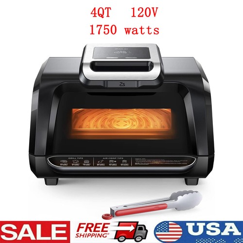 7-in-1 Indoor 1750W Grill Air Fryer Combo Up To 450°F With See-Through Window