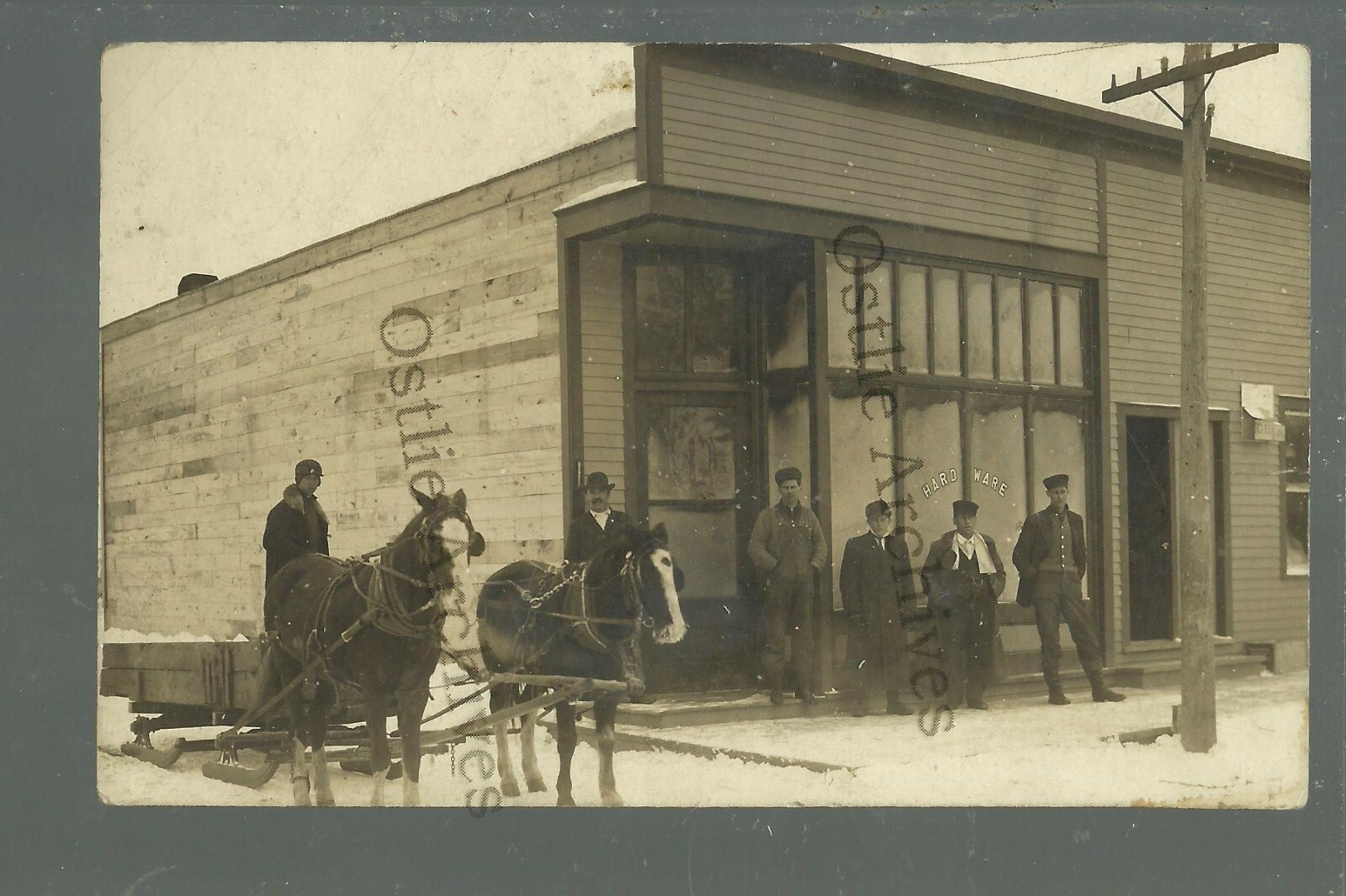 Deerwood MINNESOTA RPPC 1910 GENERAL STORE Winter nr Aitkin Crosby