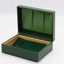 VINTAGE GENUINE ROLEX pyramid watch box case 10.00.1 wood green 250603011yA