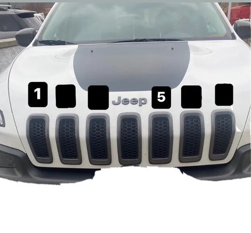 2014-2018 Jeep Cherokee Honeycomb Mesh Grill Inserts #5 (BLACK) - Picture 3 of 3