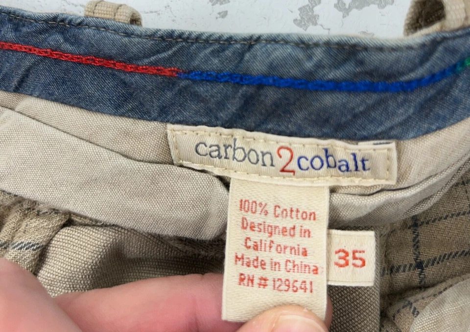 Pantalones de Carbono 2 Cobalto Hombres 35x32 Tostado Caqui Lona Senderismo Aire Libre Senderismo Adulto * Foto 3 de 4