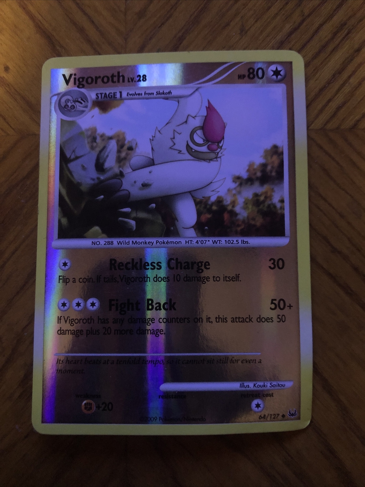 Pokémon TCG Vigoroth Platinum 64 Reverse Holo Uncommon 2009