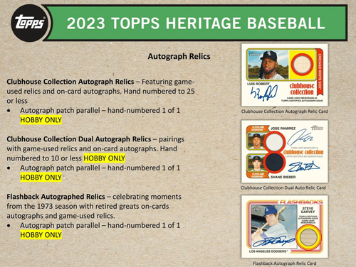 2023 Topps Heritage Baseball Hobby Box 24 Packs per Box, 9 Cards per Pack - Picture 8 of 10
