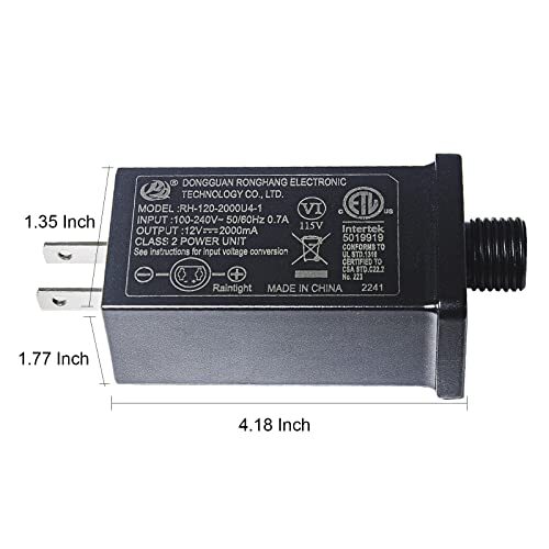12V 2A LED Power Supply, Replacement Yard Inflatable LED Adapter LED