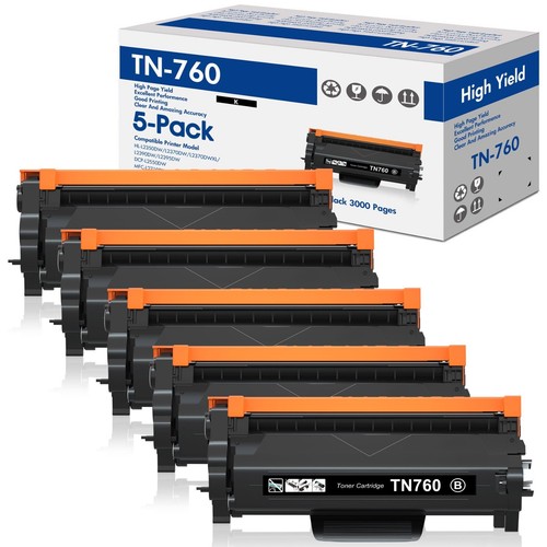 TN760 Toner Cartridge With Chip For Brother MFC-L2710DW HL-L2395DW L2730DW Lot - Picture 11 of 14