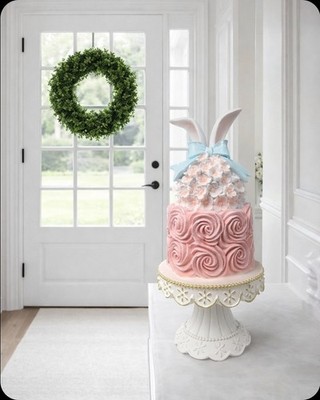 r Torte Kaninchen  Hasen Ohren Clayre & Eef  Rosen  rosa Baiser Kuchen 20x24cm
