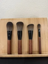 NEW Dark Wood Handle Makeup Brushes Set Powder Blush Contour Blending Brush