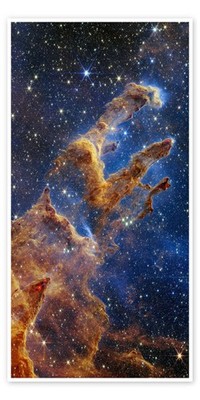 Poster James Webb Space Telescope - Säulen der Schöpfung - NASA