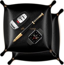 Svuotatasche Pelle, 2 Pezzi Vassoio Portaoggetti da Ingresso, Svuota Tasche