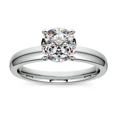 Ehering 1 Karat IGI Lab Created CVD runder Diamant 14 Karat Weißgold E F VVS2