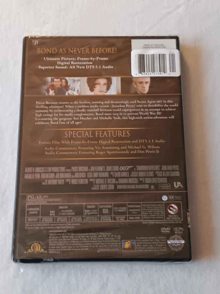 1997 DVD.TOMORROW NEVER DIES 007. PIERCE BROSNAN.WITH SPECIAL FEATURES  - Image 4 of 4