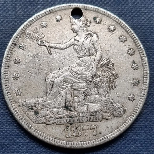 1877 Trade One Dollar $1 Better Grade XF Details #93753