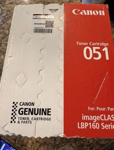 GENUINE CANON 051 Toner Cartridge 2168C001 for Canon Image SEALED - Picture 5 of 6