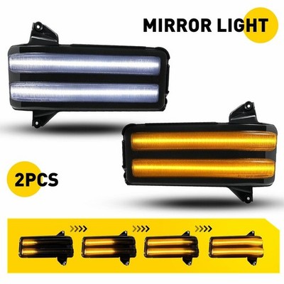 Side Mirror Turn Signal Lights Switchback For 20-24 GMC Sierra Chevy Silverado M
