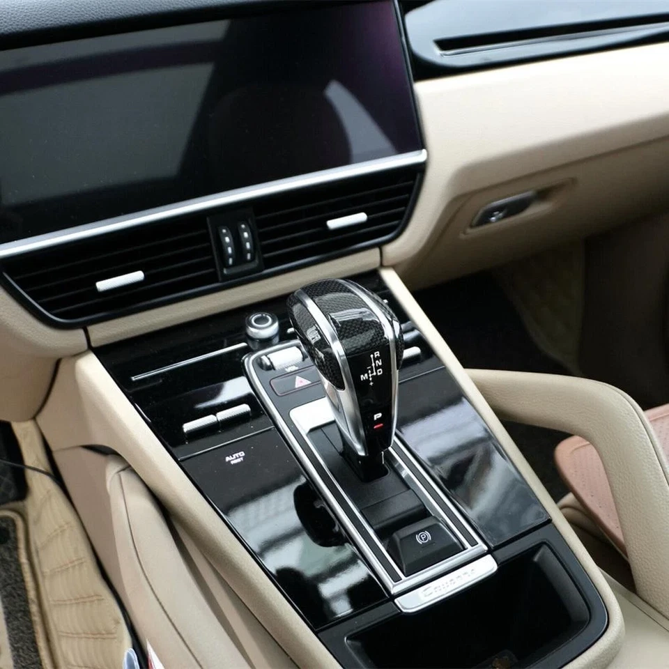 Kit de perilla de palanca de cambios de cuero negro para Porsche Cayenne 2018-2023 2019* Foto 4 de 4