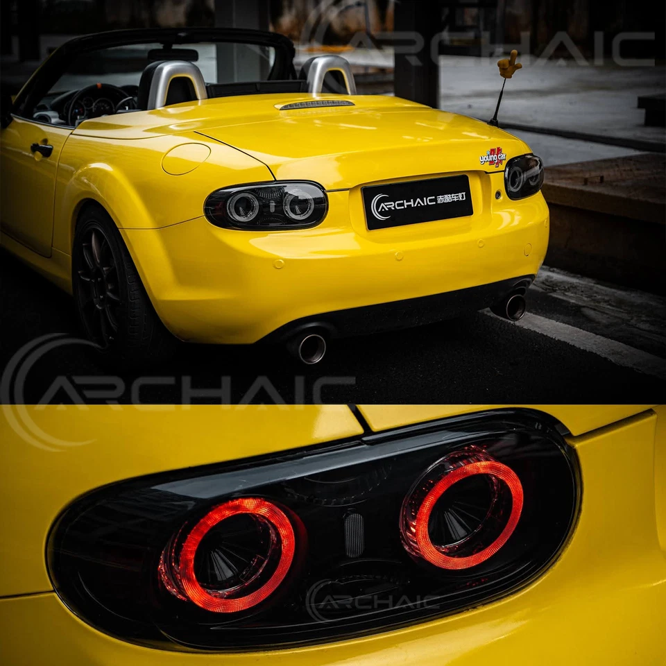 LED Tail Lights For 2009-2015 Mazda Miata MX-5 Roadster NC Smoked Rear Lamps Foto 2 de 4
